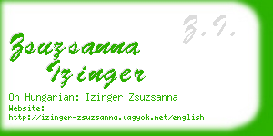 zsuzsanna izinger business card